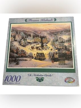 Thomas Kinkade Painter of Light 1000-Piece Jigsaw Puzzle St. Nicholas Circle